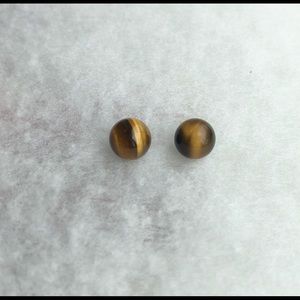 Tigers Eye Stud Earrings